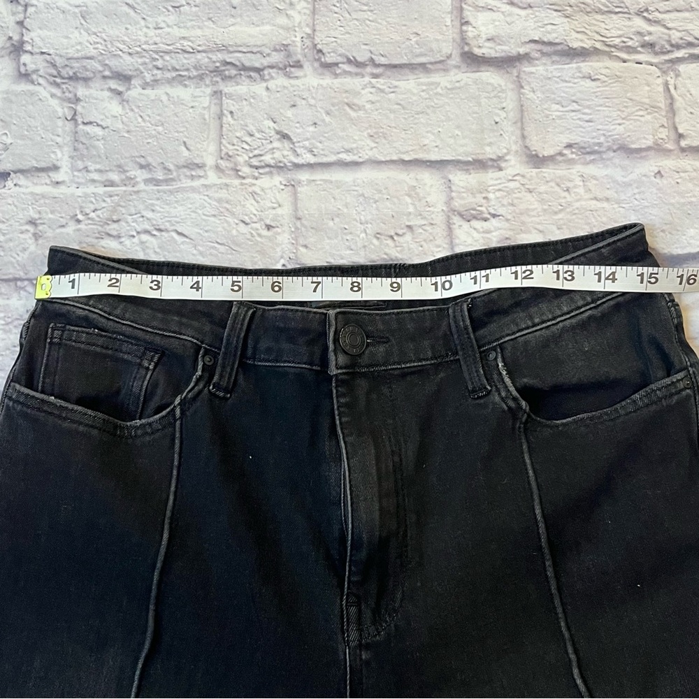 Kut from the kloth Black Wide-Leg flare Jeans seamed high waist charlotte 10 - Picture 4 of 7